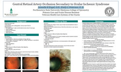 Jannelle R Engel, O.D., Emily L Peterson, O. D. Central Retinal Artery Occlusion Secondary to Ocular Ischemic Syndrome