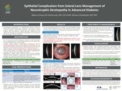 Epithelial Complication from Scleral Lens Management of Neurotrophic Keratitis in Advanced Diabetes