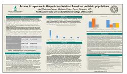 Access to eye care in Hispanic and African American pediatric populations