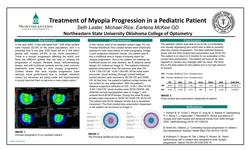 Treatment of myopia progression in a pediatric patient