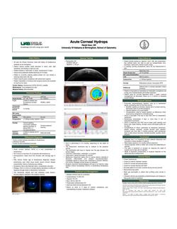 Acute Corneal Hydrops