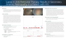 Lapse in Anti-Retroviral Therapy Results in Secondary Anemic Retinopathy in a Patient with HIV