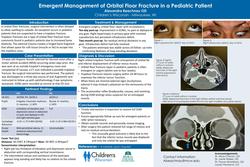 Emergent Management of Orbital Floor Fracture in a Pediatric Patient