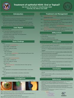 Role of Oral Anti-Virals and Topical Corticosteroids in the Treatment of HSVK