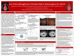 Low Vision Management of a Student that is Heterozygous for ABCA4