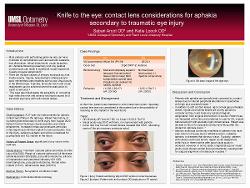 Knife to the eye: contact lens considerations for aphakia secondary to traumatic eye injury