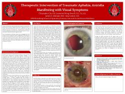Therapeutic Intervention of Traumatic Aniridia Manifesting with Visual Symptoms