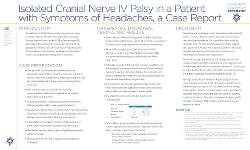 Isolated cranial nerve IV palsy in a patient with symptoms of headaches, a case report
