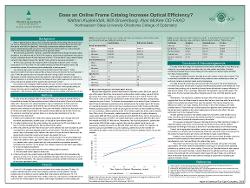 Does an Online Frame Catalog Increase Optical Efficiency?