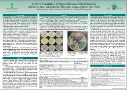 Sabrina Le, Student In Vitro Evaluation of Hypochlorous Acid Solution Antibacterial Properties