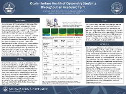 Hye Seon Yoo, OD Ocular Surface Health of Optometry Students Throughout an Academic Term