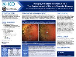 Jini John, OD Multiple, Unilateral Retinal Emboli: The Ocular Impact of Chronic Vascular Disease