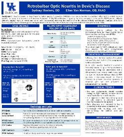 Sydney Masters, OD Diagnosis and Treatment of Optic Neuritis in Devic's Disease