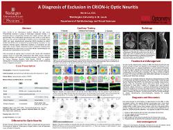 Kevin La, OD A Diagnosis of Exclusion in CRION-ic Optic Neuritis