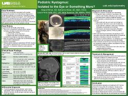 Abigail Witmer, OD Pediatric Nystagmus: Isolated to the Eye or Something More?