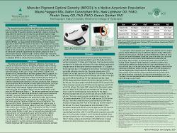Blayke Haggard, BS Macular Pigment Optical Density (MPOD) in a Native American Population