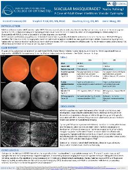 Hania Mahmood, OD Macular Masquerade? You're Yolking! A case of Adult-Onset Vitelliform Macular Dystrophy