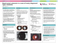 Brittney Morales, OD Rapid onset cataracts in a case of newly diagnosed Type I Diabetes