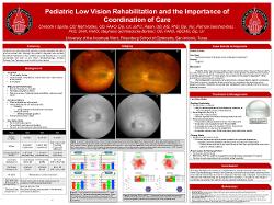 Charlotte I Spada, OD Pediatric Low Vision Rehabilitation and the Importance of Coordination of Care