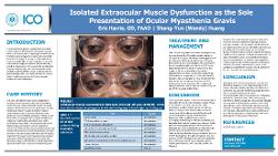 Eric Harris, OD Ocular Myasthenia Gravis Presenting as Pseudo-Bilateral Internuclear Ophthalmoplegia