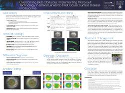 Harrison Vo, OD Overcoming Bleb Obstacles: Implementing Microvault Technology in Scleral Lenses to Treat Ocular Surface Disease in the Setting of Glaucoma