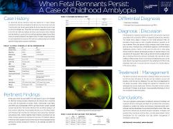 When Fetal Remnants Persist: A Case of Childhood Amblyopia