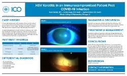 HSV Keratitis in an Immunocompromised Patient Following SARS-CoV-2 Infection