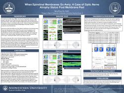 When Epiretinal Membranes Go Awry: A Case of Optic Nerve Atrophy Status Post Membrane Peel