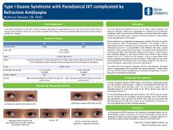 Type I Duane Syndrome with Paradoxical IXT complicated by Refractive Amblyopia
