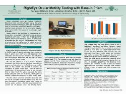 Right Eye Ocular Motility Testing with Base-in Prism